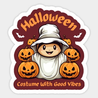 Halloween Costume Good Vibes Sticker